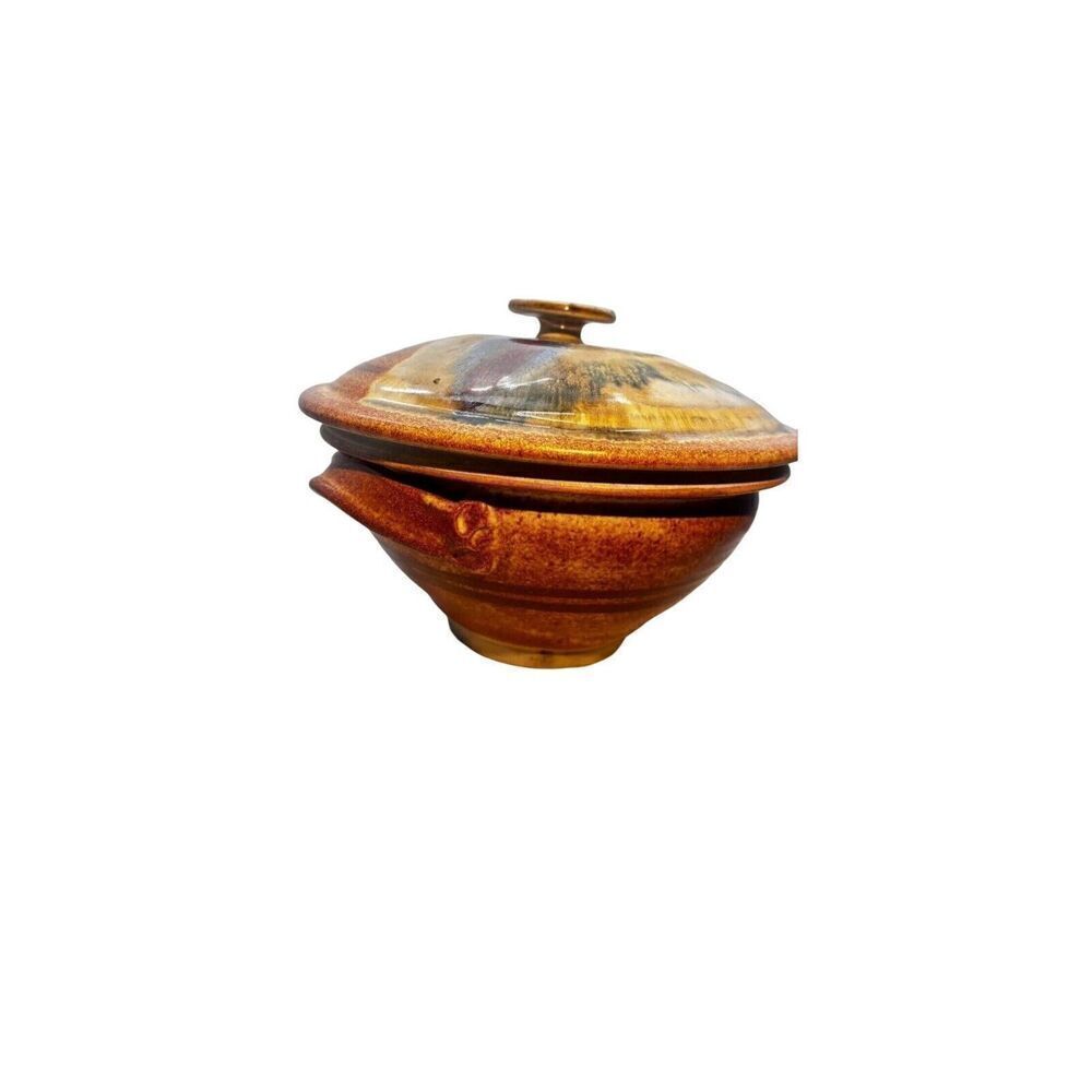 Studio Art Ceramic Platter by Walt Glass, Vintage Bowl With Lid
